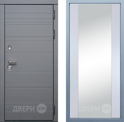Входная металлическая Дверь Дива МД-39 Д-15 Зеркало Белый в Апрелевке