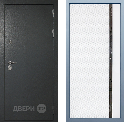 Входная металлическая Дверь Дива МД-40 Титан МХ-47 Белый матовый в Апрелевке