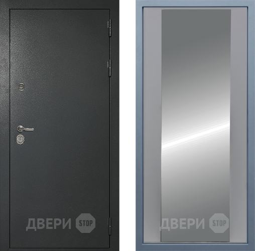 Входная металлическая Дверь Дива МД-40 Титан Д-15 Зеркало Силк Маус в Апрелевке
