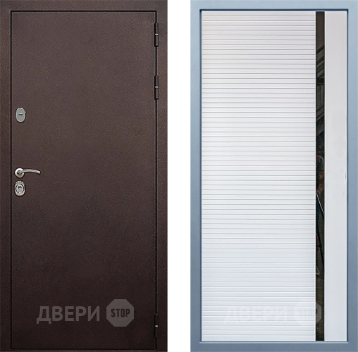 Входная металлическая Дверь Дива МД-40 Медь МХ-45 Белый матовый в Апрелевке