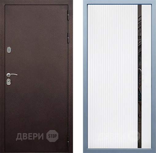 Входная металлическая Дверь Дива МД-40 Медь МХ-46 Белый матовый в Апрелевке