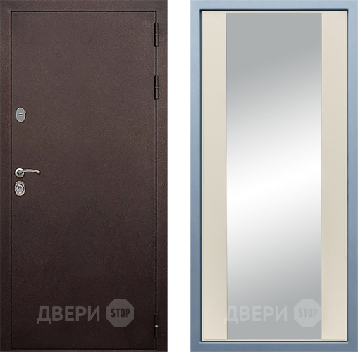 Входная металлическая Дверь Дива МД-40 Медь Д-15 Зеркало Шампань в Апрелевке