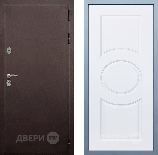 Входная металлическая Дверь Дива МД-40 Медь Д-8 Белый в Апрелевке