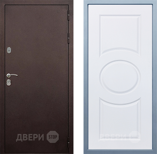 Входная металлическая Дверь Дива МД-40 Медь М-30 Белый в Апрелевке
