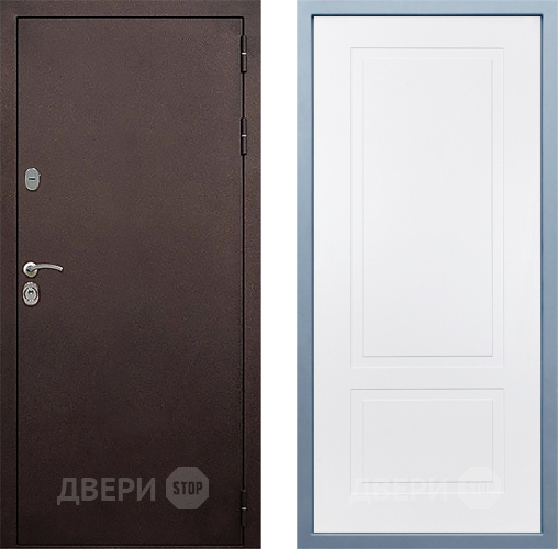 Входная металлическая Дверь Дива МД-40 Медь Н-7 Белый в Апрелевке
