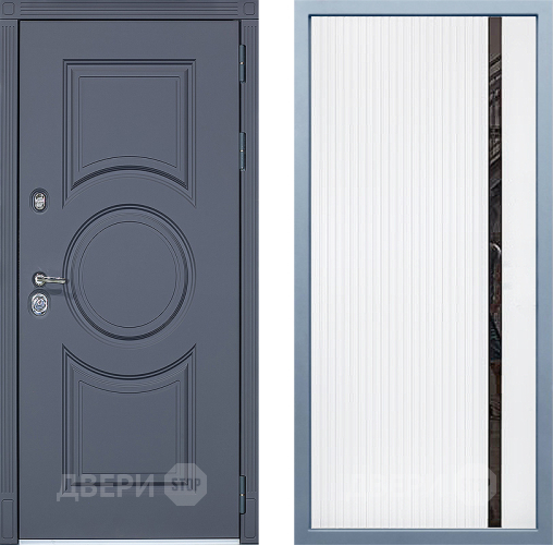 Входная металлическая Дверь Дива МХ-30 STR МХ-46 Белый матовый в Апрелевке