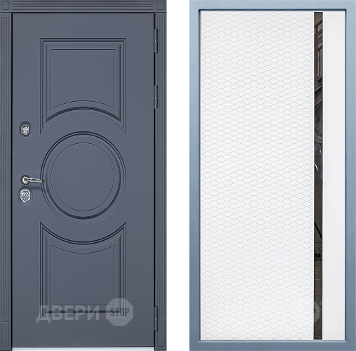 Входная металлическая Дверь Дива МХ-30 STR МХ-47 Белый матовый в Апрелевке