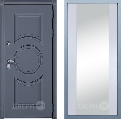 Входная металлическая Дверь Дива МХ-30 STR Д-15 Зеркало Белый в Апрелевке
