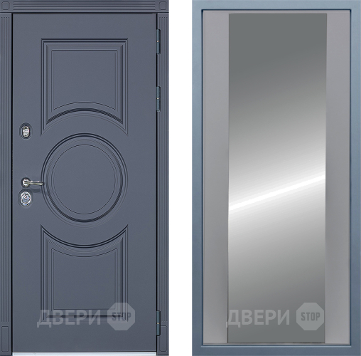 Входная металлическая Дверь Дива МХ-30 STR Д-15 Зеркало Силк Маус в Апрелевке