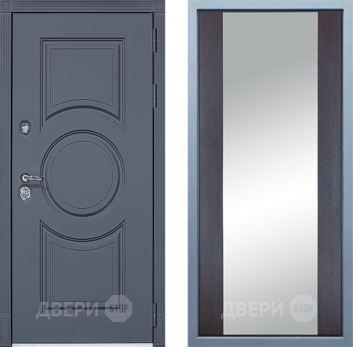 Входная металлическая Дверь Дива МХ-30 STR Д-15 Зеркало Венге в Апрелевке