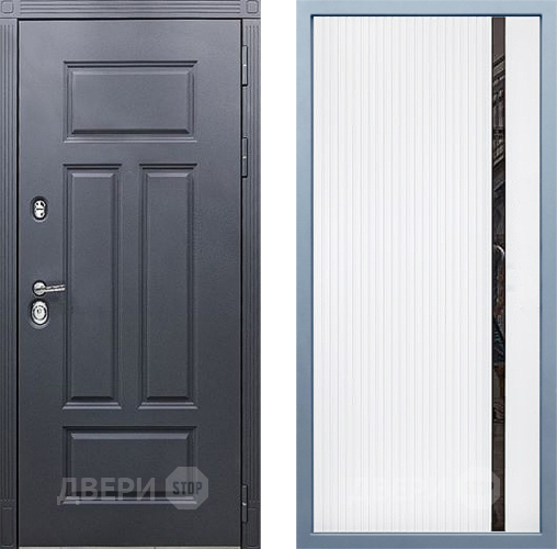Входная металлическая Дверь Дива МХ-29 STR МХ-46 Белый матовый в Апрелевке