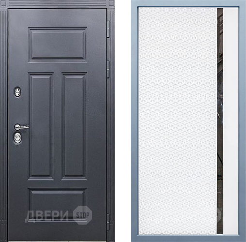 Входная металлическая Дверь Дива МХ-29 STR МХ-47 Белый матовый в Апрелевке