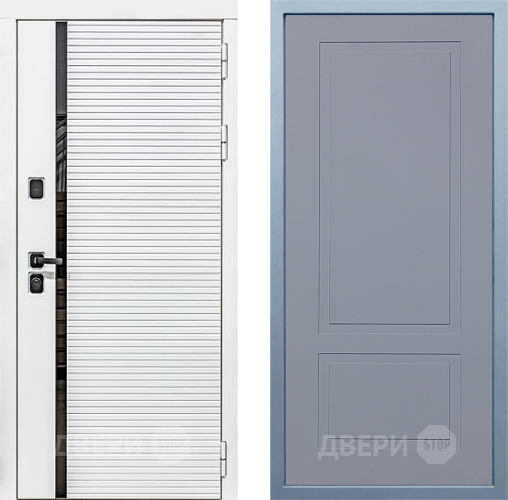Входная металлическая Дверь Дива МХ-45 Белая STR Н-7 Силк Маус в Апрелевке