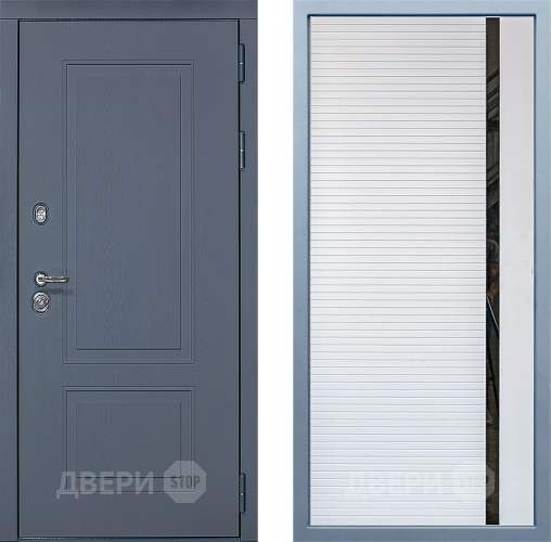 Входная металлическая Дверь Дива МХ-38 STR МХ-45 Белый матовый в Апрелевке