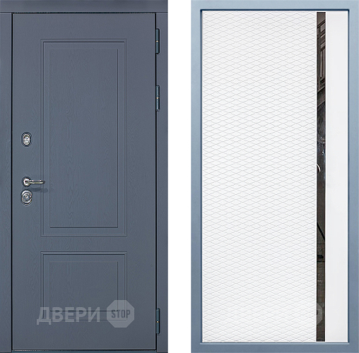 Входная металлическая Дверь Дива МХ-38 STR МХ-47 Белый матовый в Апрелевке