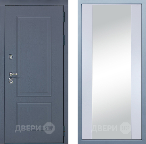 Входная металлическая Дверь Дива МХ-38 STR Д-15 Зеркало Белый в Апрелевке