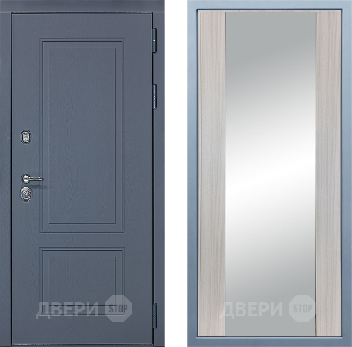 Входная металлическая Дверь Дива МХ-38 STR Д-15 Зеркало Сандал белый в Апрелевке