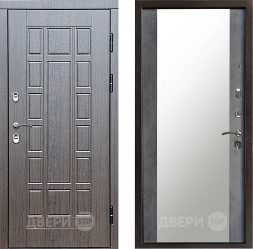 Входная металлическая Дверь Престиж TERMO с терморазрывом Престиж Зеркало Бетон темный в Апрелевке