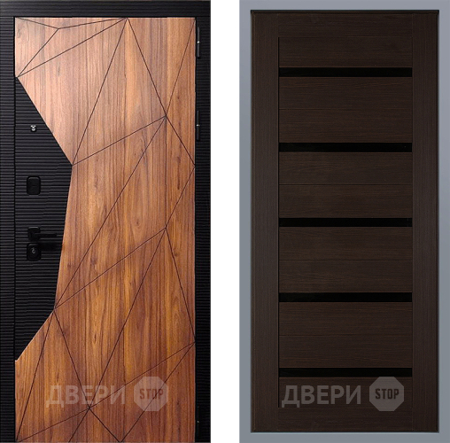 Дверь Заводские двери Морра СБ-1 орех тисненый в Апрелевке