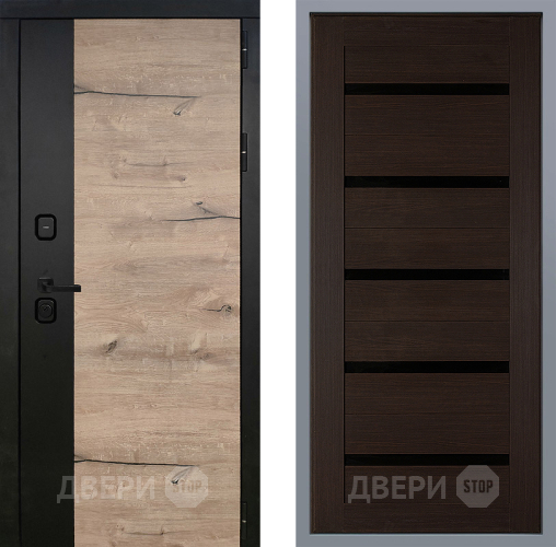 Дверь Заводские двери Ларте СБ-1 орех тисненый в Апрелевке