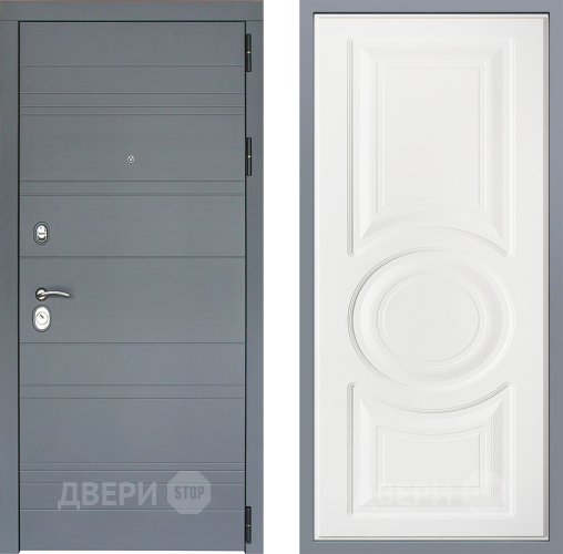 Дверь Заводские двери Лира Софт графит Неаполь Лофт белый в Апрелевке