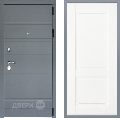 Дверь Заводские двери Лира Софт графит Доррен Белый софт в Апрелевке