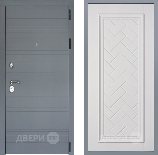 Дверь Заводские двери Лира Софт графит Упра Белый софт в Апрелевке