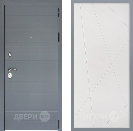 Дверь Заводские двери Лира Софт графит Флитта Белый софт в Апрелевке