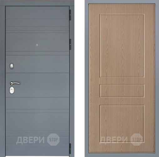 Дверь Заводские двери Лира Софт графит К-2 Беленый дуб в Апрелевке
