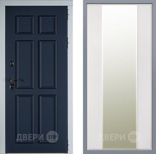 Дверь Заводские двери Стокгольм Зеркало Макси Белый матовый в Апрелевке