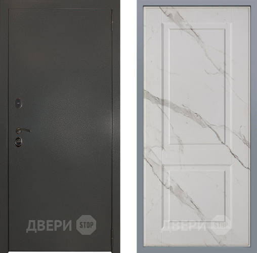 Дверь Заводские двери Эталон 3к антик серебро Доррен Мрамор белый в Апрелевке