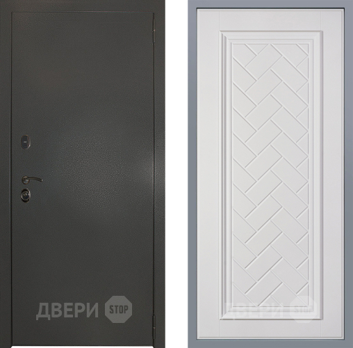 Дверь Заводские двери Эталон 3к антик серебро Упра Белый софт в Апрелевке
