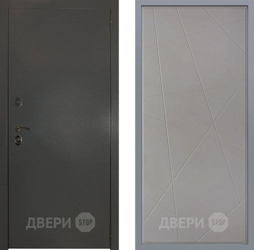 Дверь Заводские двери Эталон 3к антик серебро Флитта Грей софт в Апрелевке