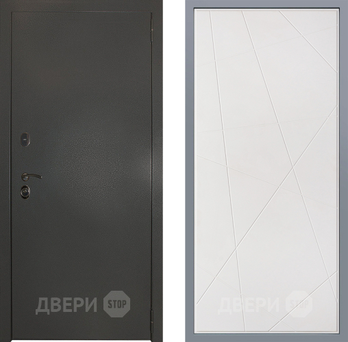 Дверь Заводские двери Эталон 3к антик серебро Флитта Белый софт в Апрелевке