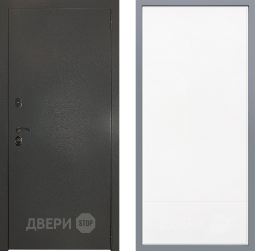 Дверь Заводские двери Эталон 3к антик серебро Тривия Белый софт в Апрелевке