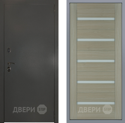 Дверь Заводские двери Эталон 3к антик серебро СБ-1 Капучино в Апрелевке