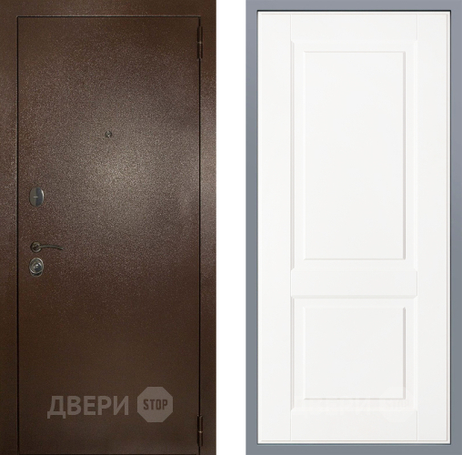 Дверь Заводские двери Эталон 3к антик медь Доррен Белый софт в Апрелевке