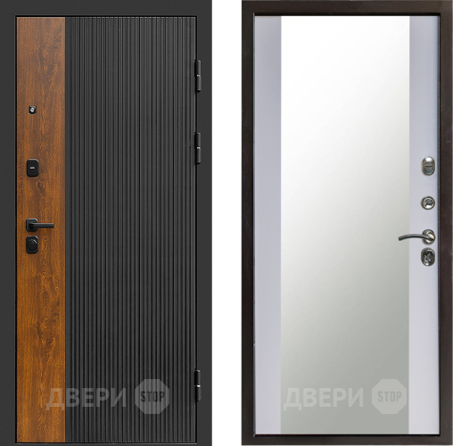 Входная металлическая Дверь Престиж Prestizh Зеркало Белый софт в Апрелевке