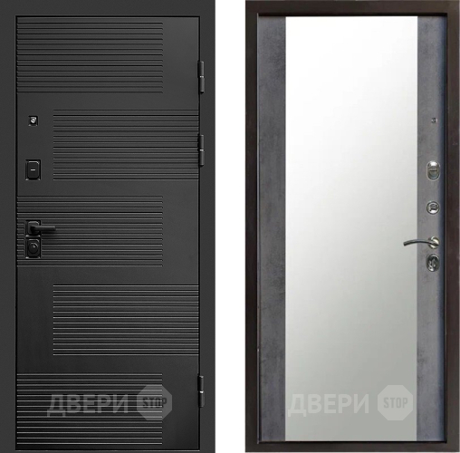 Входная металлическая Дверь Престиж Favorit Зеркало Бетон темный в Апрелевке