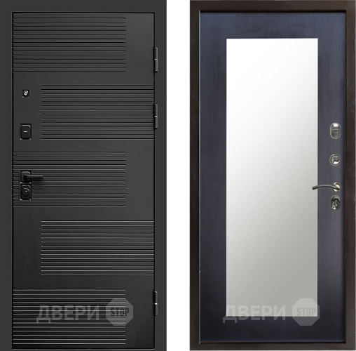 Входная металлическая Дверь Престиж Favorit Зеркло Пастораль Венге в Апрелевке