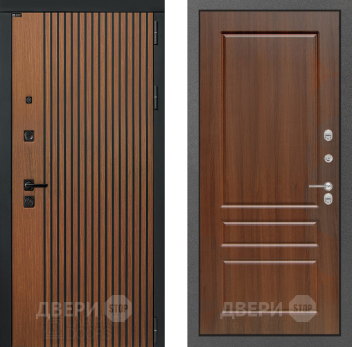 Входная металлическая Дверь Лабиринт (LABIRINT) Шторм 03 Орех бренди в Апрелевке