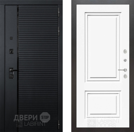 Входная металлическая Дверь Лабиринт (LABIRINT) Piano 26 Белый (RAL-9003) в Апрелевке