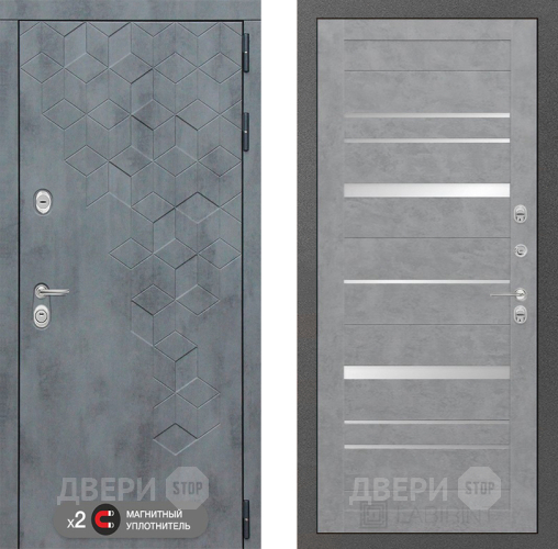 Входная металлическая Дверь Лабиринт (LABIRINT) Бетон 20 Бетон светлый в Апрелевке