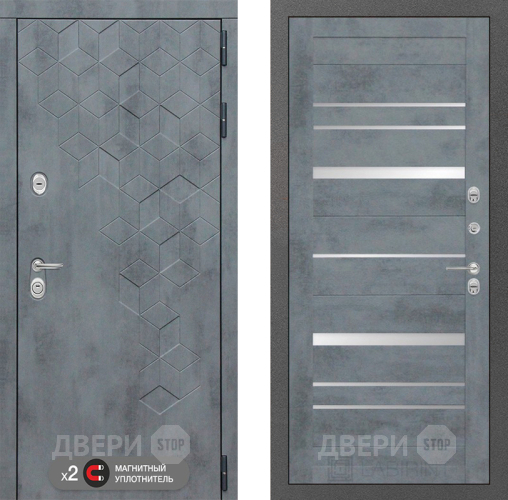 Входная металлическая Дверь Лабиринт (LABIRINT) Бетон 20 Бетон темный в Апрелевке
