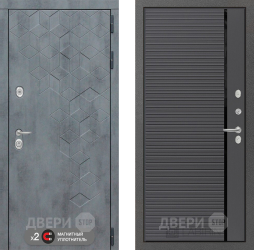 Входная металлическая Дверь Лабиринт (LABIRINT) Бетон 22 Графит софт в Апрелевке