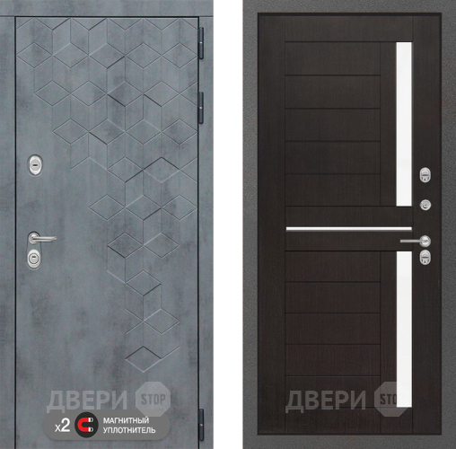 Входная металлическая Дверь Лабиринт (LABIRINT) Бетон 02 Венге в Апрелевке