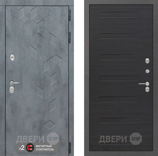Входная металлическая Дверь Лабиринт (LABIRINT) Бетон 14 Эковенге поперечный в Апрелевке