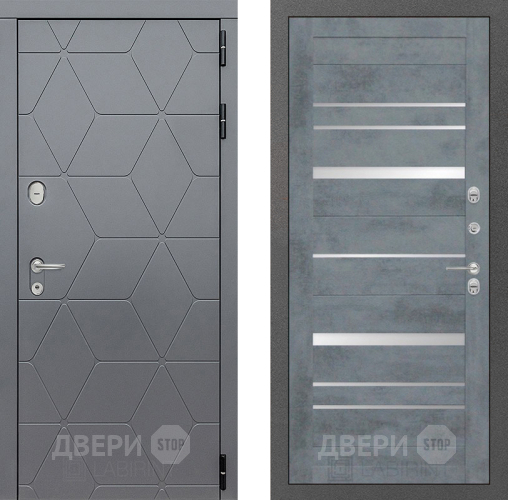 Входная металлическая Дверь Лабиринт (LABIRINT) Cosmo 20 Бетон темный в Апрелевке
