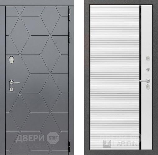 Входная металлическая Дверь Лабиринт (LABIRINT) Cosmo 22 Белый софт в Апрелевке