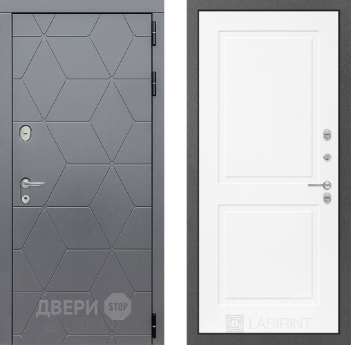Входная металлическая Дверь Лабиринт (LABIRINT) Cosmo 11 Белый софт в Апрелевке
